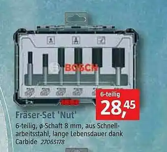 Bauhaus Fräser-set Nut Bosch Angebot