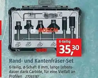 Bauhaus Bosch Rand- Und Kantenfräser-set Angebot