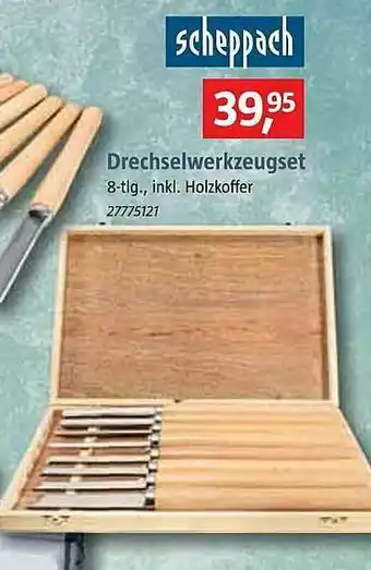 Bauhaus Scheppach Drechselwerkzeugset Angebot