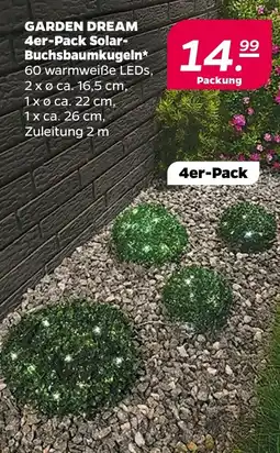 NETTO GARDEN DREAM 4er-Pack Solar Buchsbaumkugeln Angebot