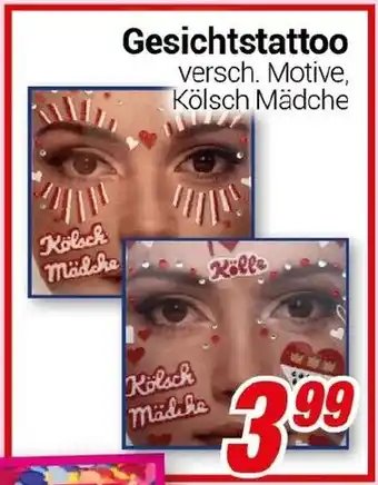 CENTERSHOP Gesichtstattoo Angebot