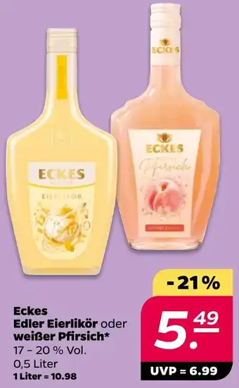 NETTO Eckes Edler Eierlikör oder weißer Pfirsich Angebot