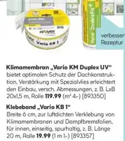 Hellweg Isover Klebeband,,Vario KB 1" Angebot