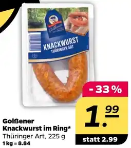 NETTO Golẞener Knackwurst im Ring Angebot