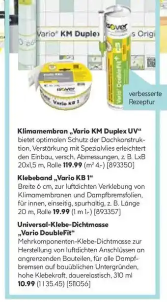 Hellweg Isover Universal-Klebe-Dichtmasse ,,Vario DoubleFit" Angebot