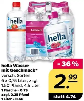 NETTO hella Wasser mit Geschmack Angebot