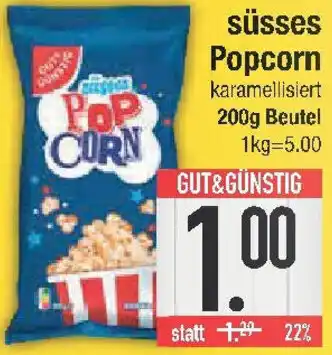 E-Center Gut & Günstig süsses Popcorn Angebot