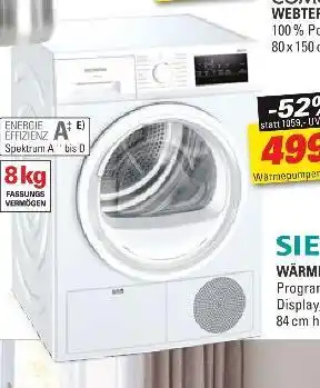 Höffner Siemens wärmepumpentrockner „wt45hva3“ Angebot