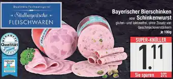 E-Center Bayerischer Bierschinken oder Schinkenwurst Angebot