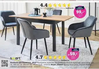 Höffner Smart esstisch mit funktion „ben“ oder stuhl „thore“ Angebot