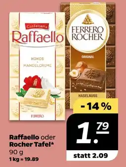 NETTO Ferrero raffaello oder rocher tafel Angebot