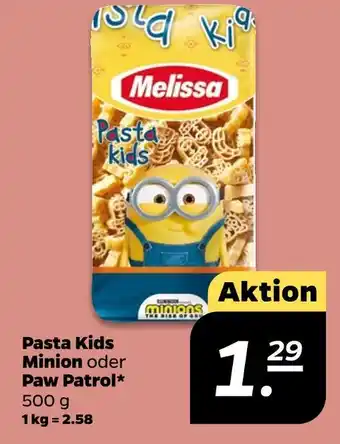 NETTO Melissa pasta kids minion oder paw patrol Angebot