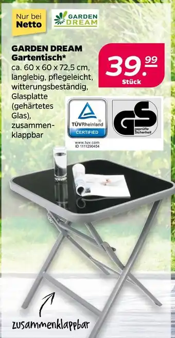 NETTO Garden dream gartentisch Angebot