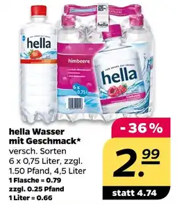 NETTO Hella wasser mit geschmack Angebot