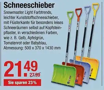 V Markt Schneeschieber Angebot