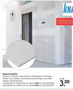 Hellweg KNAUF Gipskartonplatte Angebot