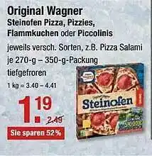 V Markt Original Wagner Steinofen Pizza, Pizzies, Flammkuchen Oder Piccolinis Angebot