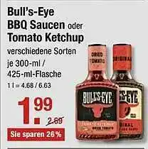 V Markt Bull's-eye Bbq Saucen Oder Tomato Ketchup Angebot