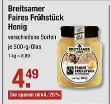 V Markt Breitsamer Faires Frühstück Honig Angebot