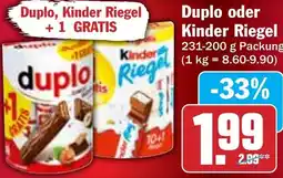 Hit Duplo oder Kinder Riegel Angebot