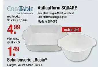 V Markt Creatable Auflaufform Square Oder Schalenserie Basic Angebot