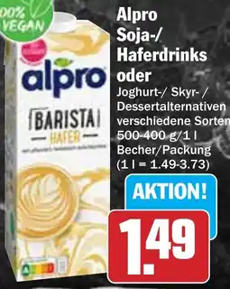 Hit Alpro Soja-/ Haferdrinks Angebot