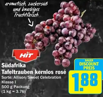 Hit Südafrika Tafeltrauben kernlos rosé Angebot