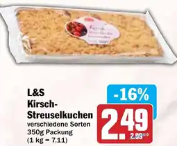 Hit L&S Kirsch Streuselkuchen Angebot