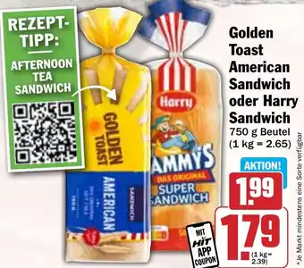 Hit Golden Toast American Sandwich oder Harry Sandwich Angebot