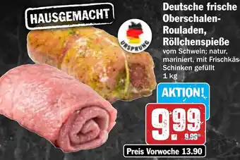 Hit Deutsche frische Oberschalen Rouladen, Röllchenspieße Angebot