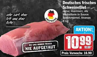 Hit Deutsches frisches Schweinefilet Angebot