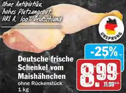 Hit Deutsche frische Schenkel vom Maishähnchen Angebot