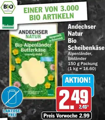 Hit Andechser Natur Bio Scheibenkäse Angebot