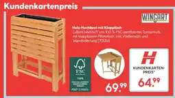 Hellweg WINGART Holz-Hochbeet mit Klapptisch Angebot