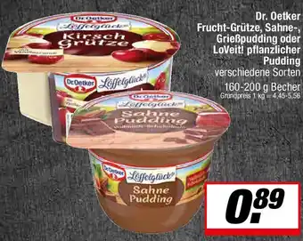 L. STROETMANN GROSSMARKT Dr. Oetker Frucht-Grütze, Sahne-, Grießpudding oder LoVeit! pflanzlicher Pudding Angebot