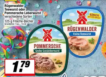 L. STROETMANN GROSSMARKT Rügenwalder Teewurst oder Pommersche Leberwurst Angebot