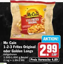 Hit Mccain 1-2-3 Frites Original oder Golden Longs Angebot