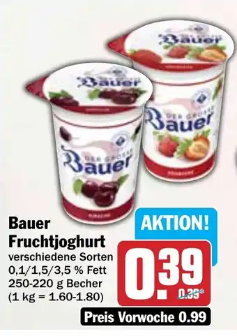 Hit Bauer Fruchtjoghurt Angebot