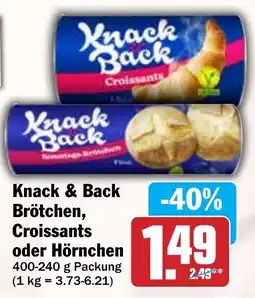 Hit Knack & Back Brötchen, Croissants oder Hörnchen Angebot