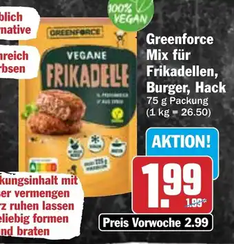 Hit Greenforce Mix für Frikadellen, Burger, Hack Angebot