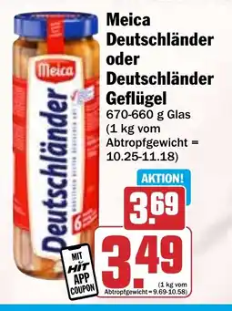 Hit Meica Deutschländer oder Geflügel Angebot