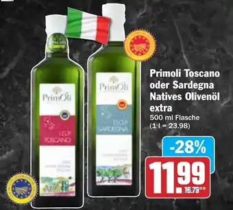 Hit Primoli Toscano oder Sardegna Natives Olivenöl extra Angebot