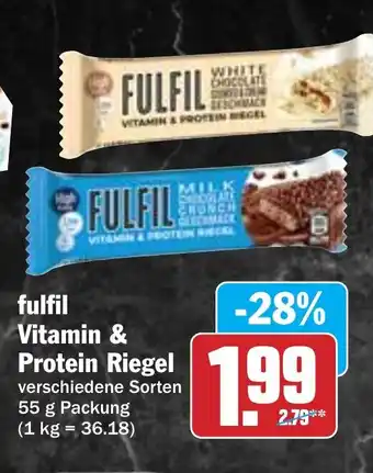 Hit fulfil Vitamin & Protein Riegel Angebot