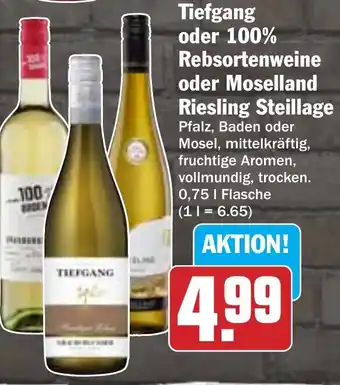 Hit Tiefgang oder 100% Rebsortenweine oder Moselland Riesling Steillage Angebot