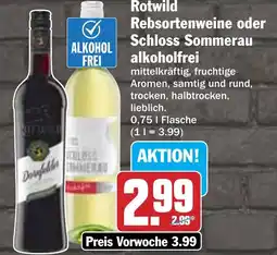 Hit Rotwild Rebsortenweine oder Schloss Sommerau alkoholfrei Angebot