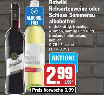 Hit Rotwild Rebsortenweine oder Schloss Sommerau alkoholfrei Angebot