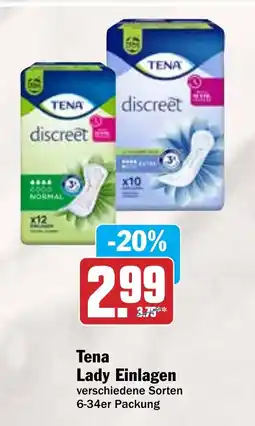 Hit Tena Lady Einlagen Angebot