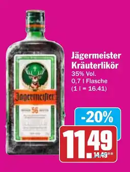 Hit Jägermeister Kräuterlikör Angebot