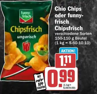 Hit Chio Chips oder funny- frisch Chipsfrisch Angebot