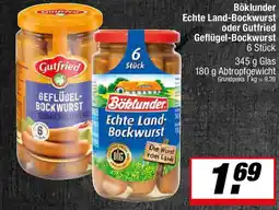 L. STROETMANN GROSSMARKT Böklunder Echte Land-Bockwurst oder Gutfried Geflügel-Bockwurst Angebot